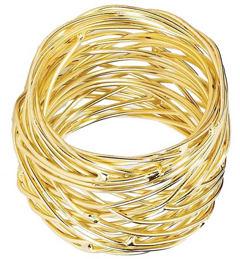 Bodrum  Tara Gold Napkin Ring p of 4 $41.00