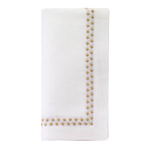 Bodrum  Pearls Gold  21" Napkin - Pack of 4 $126.00