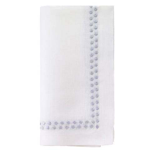 Bodrum  Pearls Silver  21" Napkin - Pack of 4 $117.00
