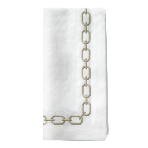 Bodrum  Chains Gold Embroidered Napkins set of 4 $117.00
