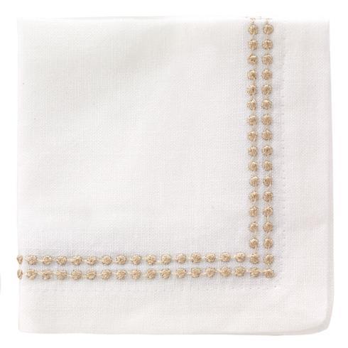 Bodrum  Pearls Gold Cocktail Napkins- Pack of 4 $57.00