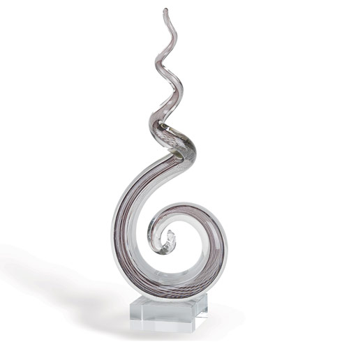 $139.95 Corkscrew Murano Style Art Glass Centerpiece 18" Tall