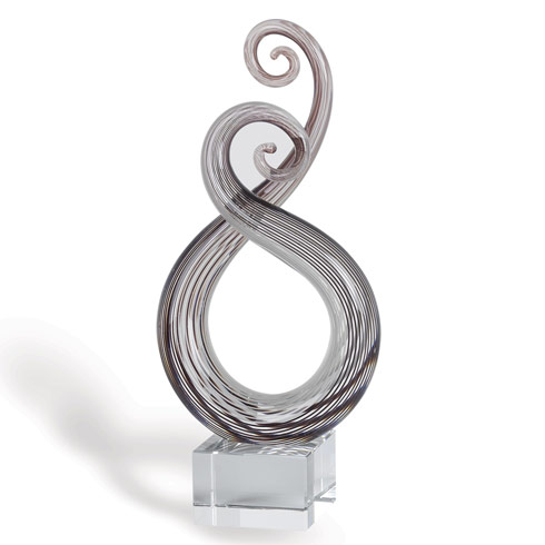 $59.95 Entangle Murano Style Art Glass  Centerpiece H10"