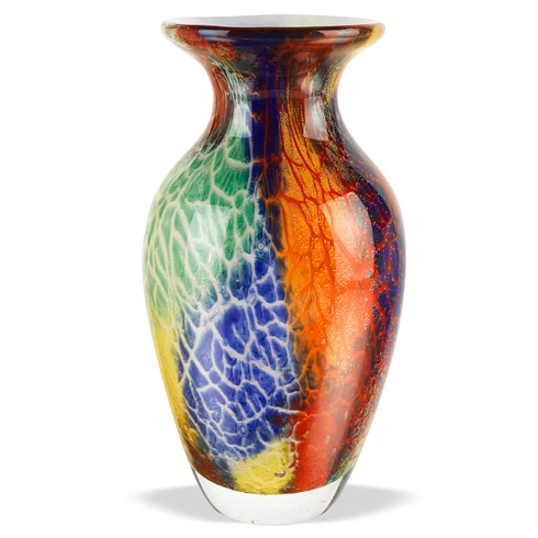$109.00 Firestorm Art Glass 11" Vase