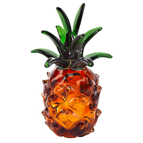 $64.95 Murano Style Mouth Blown Art Glass 10" Pineapple