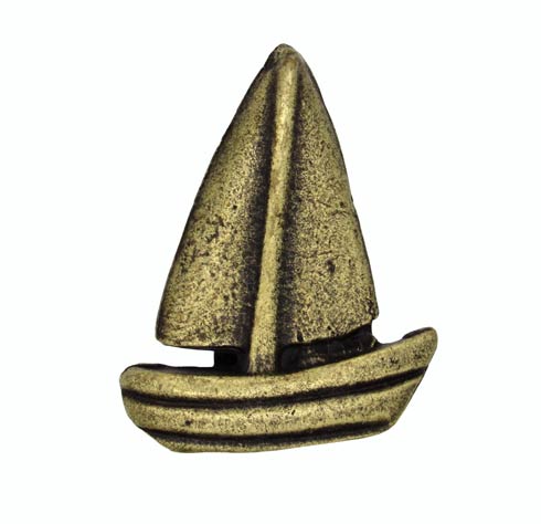 Sailboat Brass Ox Cabinet Knob - $15.60