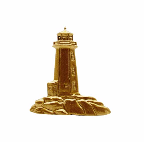 $17.10 Stand Alone Lighthouse Lux Gold Cabinet Knob
