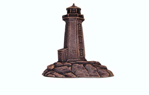 Stand Alone Lighthouse Copper Ox Cabinet Knob