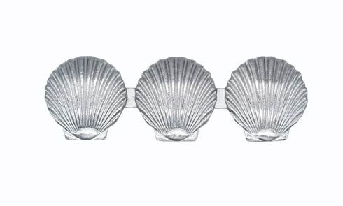 $20.50 Triple Scallop Seashell 3-1/16-in Center to Center Nickel Cabinet Pull