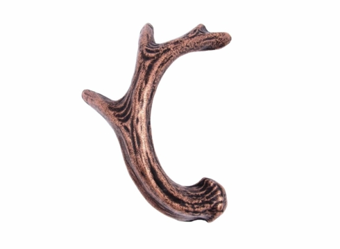 $25.10 Deer Antler Right Facing 2-15/16-in Center to Center Copper Ox Cabinet Pull