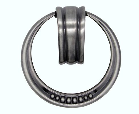 Beaded Elegance Satin Nickel Ox Ring Cabinet Pull - $14.30