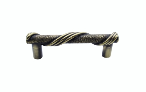 $20.10 Wrapped Textured &amp; Tied 3-In Center to Center Satin Brass Cabinet Pull