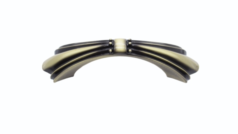 Beaded Elegance Dual Mount 3-in or 3-3/4-in Center to Center Satin Brass Arch Cabinet Pull