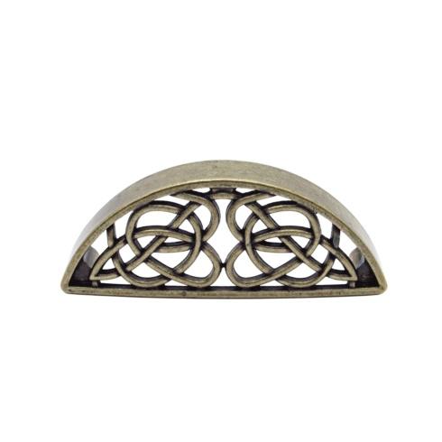 $21.70 Celtic Style 3 13/16" Center to Center Brass Ox Cabinet Cup Pull