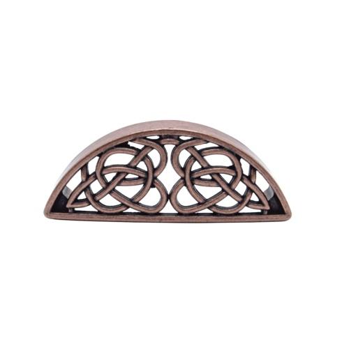 Celtic Style 3 13/16" Center to Center Copper Ox Cabinet Cup Pull - $21.70