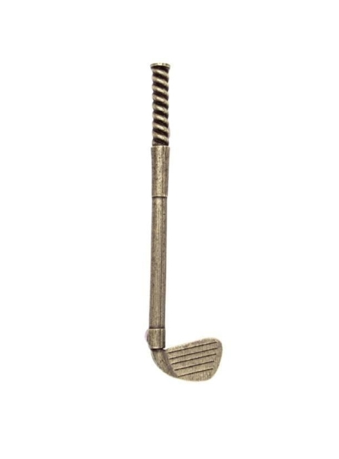 $29.80 Small Golf Club Right Facing Cabinet Pull 4" Center to Center Brass Ox