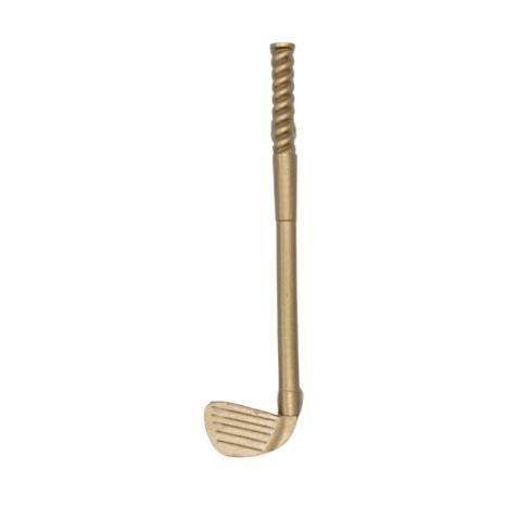 $31.30 Small Golf Club Left Facing Cabinet Pull 4" Center to Center Lux Gold