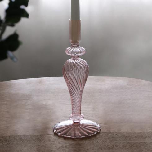 $76.00 Cambridge Ava 10" Candlestick Holder Set of 2 (Light Pink)
