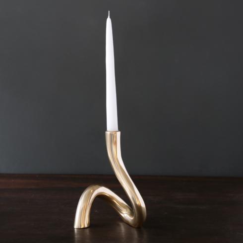 Beatriz Ball  Sierra Modern Serpente 8" Candlestick (Gold) $109.00
