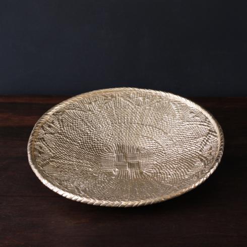 African Basket Large Bowl (Gold) - $115.00