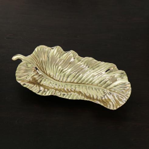 Garden Leaf Platter (Gold) - $102.00