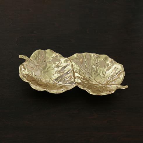 Garden Leaf Double Dip (Gold) - $81.00