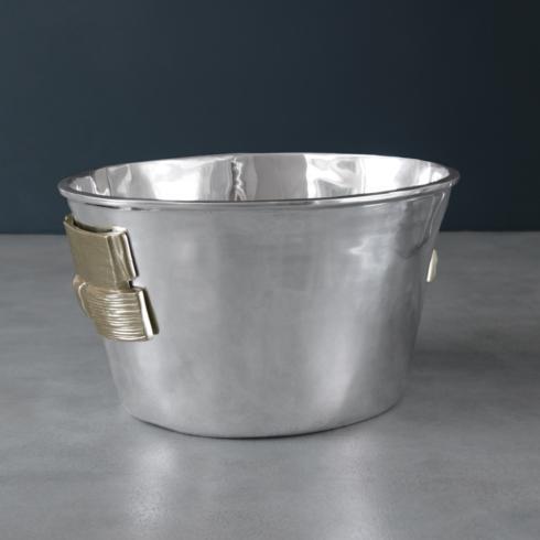 $282.00 Manhattan Ice Bucket with Gold Handles