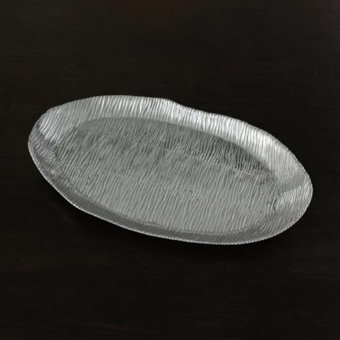 SIERRA MODERN Ripples Oval Platter (Gunmetal) - $138.00