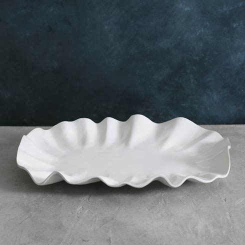 $73.00 Bloom Large Oval Platter (White)