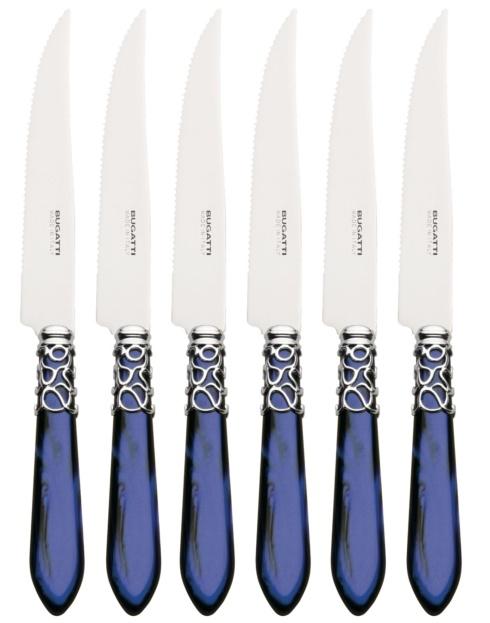 $175.00 Melodia Brilliant  Steak Knives Set royal blue