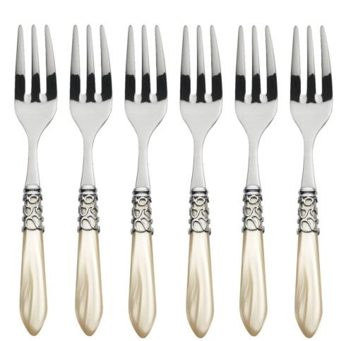 $119.00 Melodia Brilliant Cocktail Forks Set ivory