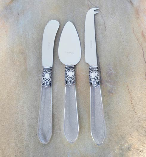 $155.00 Oxford - 3 Piece Cheese Knife Set in gift box - clear