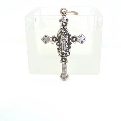 $248.00 Sterling Silver Virgen de Guadalupe Cross Pendant