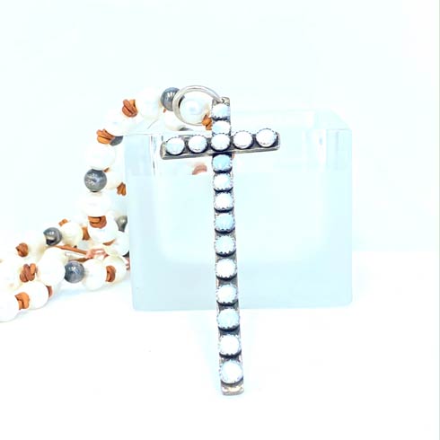 $425.00 Sterling Silver and Mother Of Pearl Cross Pendant