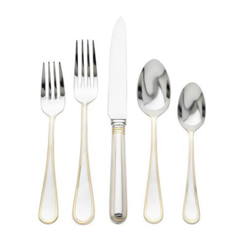 $100.00 18/10 Ascot gold-plated 5 pc set