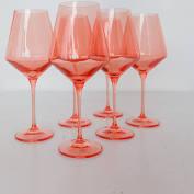 Estelle Colored Glass   Set of 6 Coral $185.00
