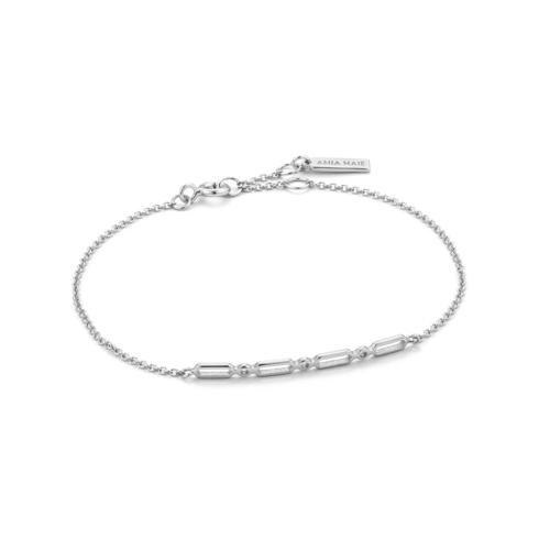 $29.00 Modern Silver Solid Bar Bracelet