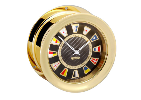 $600.00 Flag Clock, Brass