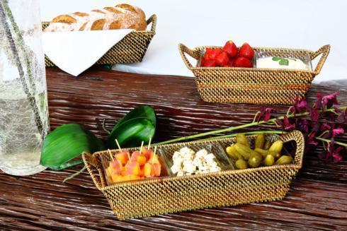 $86.00 Basket with Glass Bowl Set of 2