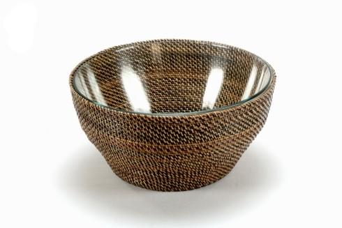 $122.00 Basket with Glass Bowl 4QT
