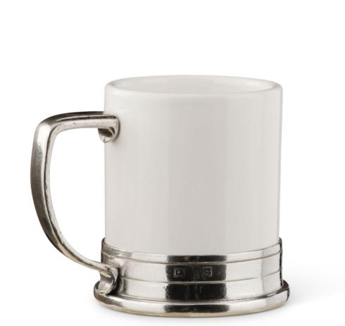 Cunill Pewter Porcelain Mug Dia: 6.7" $50.00