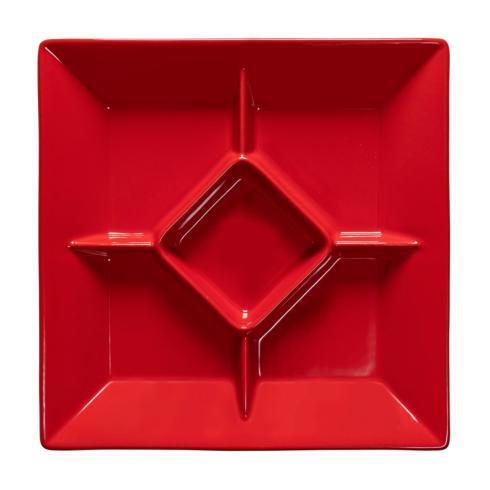 $73.00 Sq. appetizer Tray 13", Red