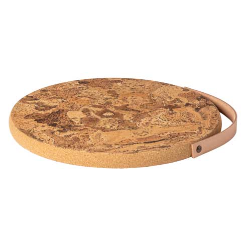 $52.00 Cork Trivet with Leather Handle