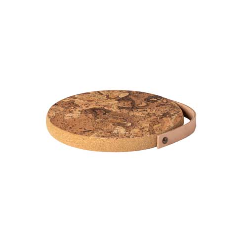 $27.00 Cork Trivet with Leather Handle