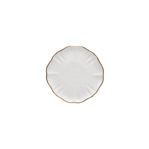 $17.50 Bread & Butter Plate, White-gold