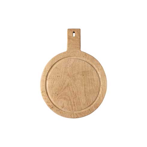 $109.00 Oak Wood Round Cutting/Serving Board with Handle