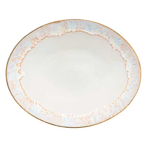 $120.00 Oval Platter, White-gold