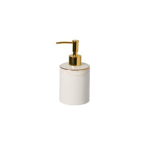 Casafina  Taormina Bath Soap/Lotion Pump 4" White and Gold $59.00
