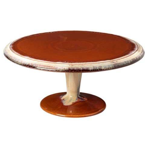 $140.00 Footed Plate, Caramel-Latte