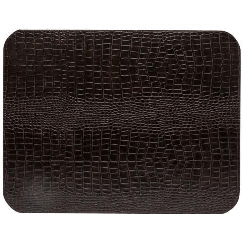 $21.00 Rect. Placemat 100% PU Leather, Chocolate